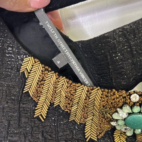 Twelfth Street by Cynthia Vincent Black Fit and Flare Mini Cocktail Dress - Picture 7 of 7